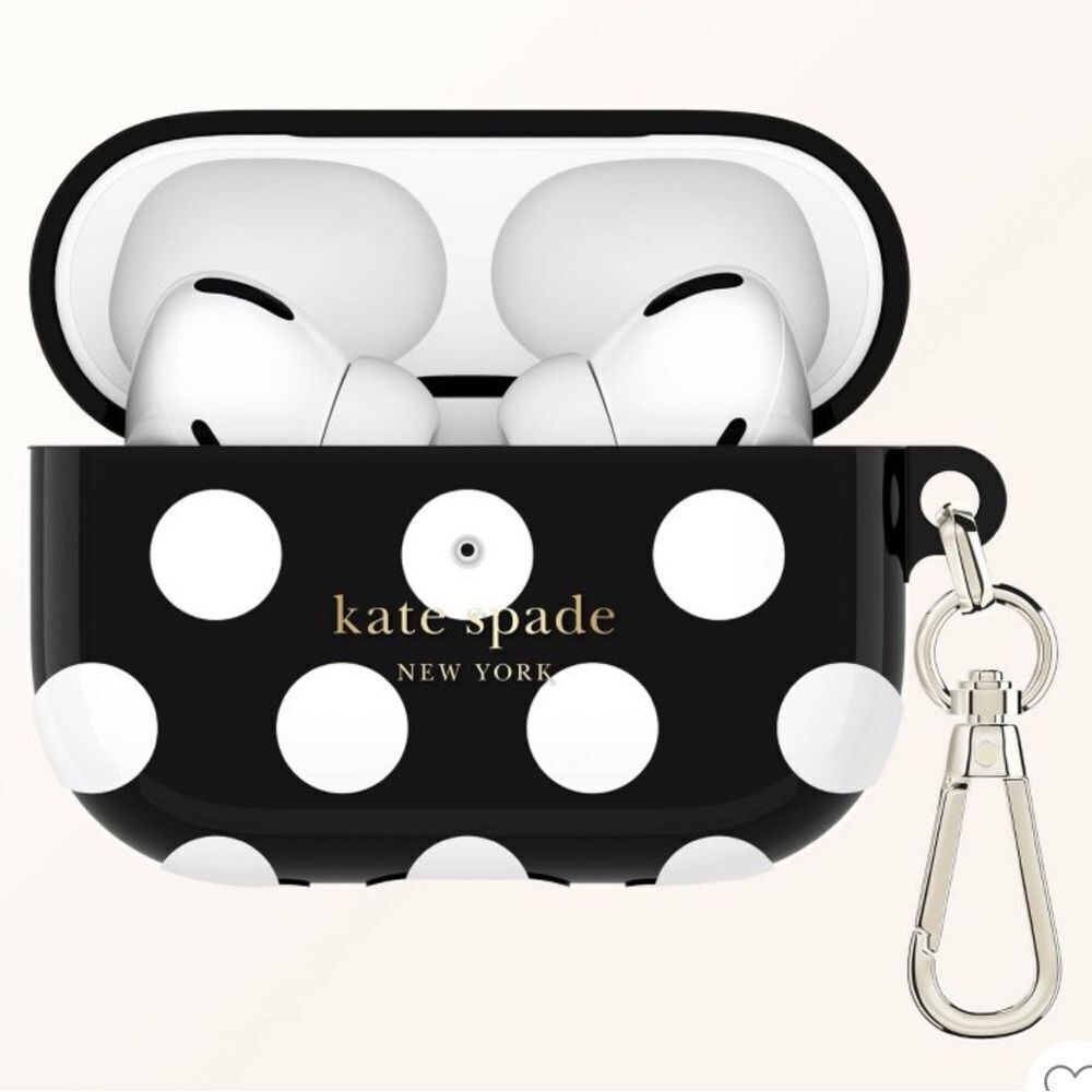 kate spade x Target Black White Polka Dot Apple AirPods Pro Protective Case - Picture 5 of 15